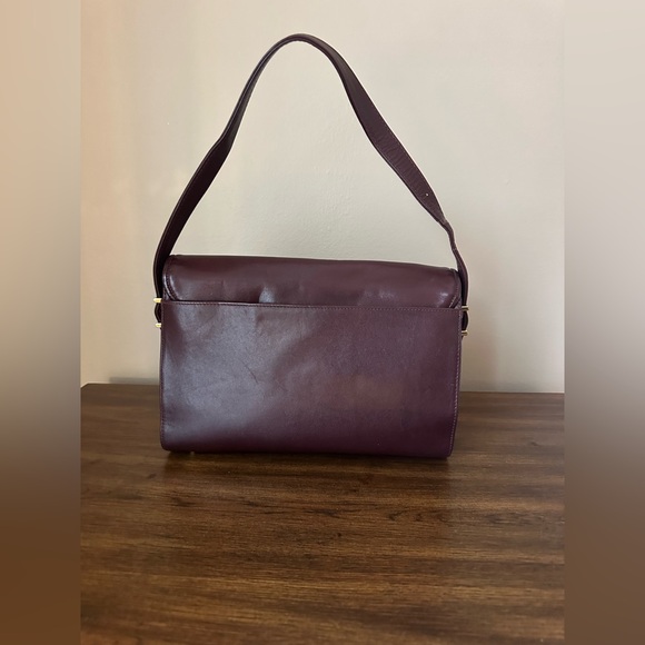 Givenchy Bordeaux Leather Shoulder Bag Vintage - Picture 6 of 13